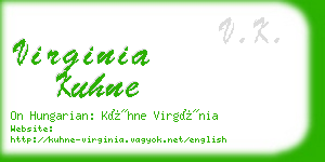 virginia kuhne business card
